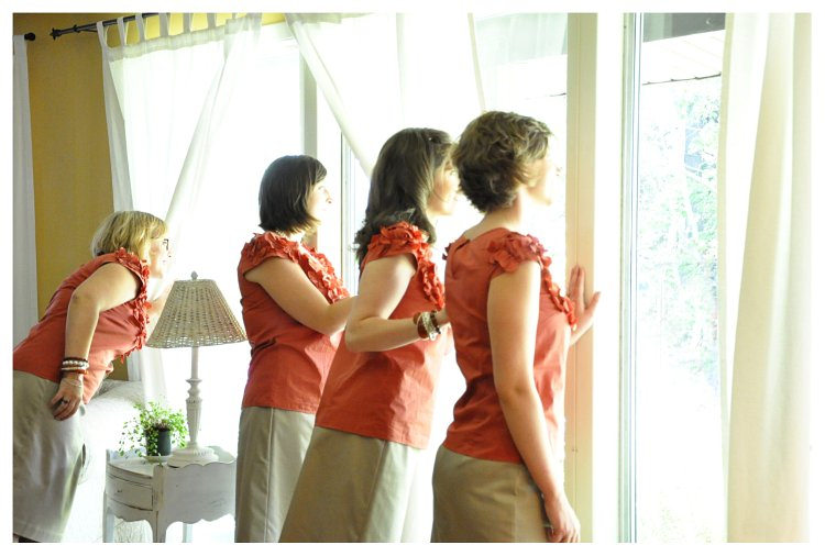 Bridesmaids Peeking