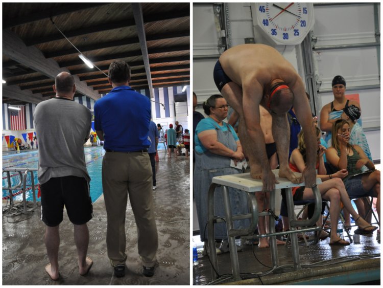 Russ and Coach Arzner/Russ Swimming